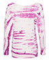 MV Sport W20173 Women's French Terry Off-the-Shoulder Tie-Dyed Sweatshirt
