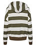 MV Sport W21721 Women's Striped Fleece Boxy Hooded Sweatshirt