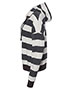 MV Sport W21721 Women's Striped Fleece Boxy Hooded Sweatshirt