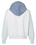 MV Sport W23716 Women's Sueded Fleece Colorblocked Crop Hooded Sweatshirt