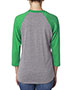Next Level 6051 Unisex Tri-Blend 3/4-Sleeve Raglan T-Shirt