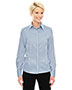 North End 78689 Women Refine Wrinkle-Free Two-Ply 80 Cotton Royal Oxford Dobby Taped Shirt