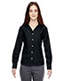 North End 78690 Women Precise Wrinkle-Free Two-Ply 80 Cotton Dobby Taped Shirt