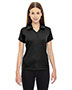 North End 78803 Women Exhilarate Coffee Charcoal Performance Polo With Back Pocket