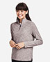 North End NE415W Women's Eclipse Jacquard Quarter-Zip Pullover