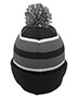 Pacific Headwear 641K  Knit Fold Over Pom-Pom Beanie