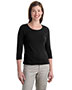 Port Authority L517 Women Cotton 3/4-Sleeve Scoop Neck Shirt