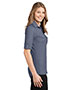 Port Authority L557 Women Oxford Pique Double Pocket Polo