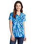 Port & Company LPC147V Women Tie-Dye V-Neck Tee