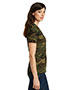 Port & Company LPC54VC Women 5.4 Oz 100% Cotton V-Neck Camo Tee