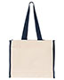 Q-Tees Q1100  14L Tote with Contrast-Color Handles