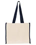 Q-Tees Q1100  14L Tote with Contrast-Color Handles