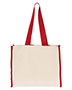 Q-Tees Q1100  14L Tote with Contrast-Color Handles