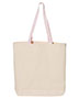 Q-Tees Q4400  11L Canvas Tote with Contrast-Color Handles