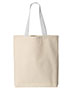 Q-Tees Q4400 11L Canvas Tote with Contrast-Color Handles