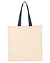 Q-Tees QTB6000  Economical Tote with Contrast-Color Handles