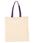 Q-Tees QTB6000  Economical Tote with Contrast-Color Handles