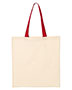 Q-Tees QTB6000  Economical Tote with Contrast-Color Handles