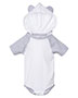 Rabbit Skins 4417 Toddler Fine Jersey Infant Short Sleeve Raglan Bodysuit with Hood & Ears