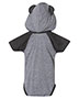 Rabbit Skins 4417 Toddler Fine Jersey Infant Short Sleeve Raglan Bodysuit with Hood & Ears