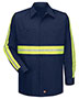 Red Kap SC30E  Enhanced Visibility Long Sleeve Cotton Work Shirt