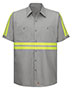 Red Kap SC40E  Enhanced Visibility Short Sleeve Cotton Work Shirt