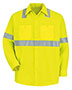 Red Kap SS14HVT  High Visibility Work Shirt Tall Sizes