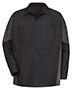 Red Kap SY10L Men Long Sleeve Automotive Crew Shirt - Long Sizes