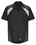 Red Kap SY28  Tri-Color Short Sleeve Shop Shirt