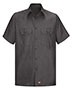 Red Kap SY60L Men Ripstop Short Sleeve Work Shirt Long Sizes