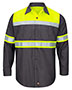 Red Kap SY70  Hi-Visibility Colorblock Ripstop Long Sleeve Work Shirt