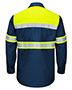 Red Kap SY70  Hi-Visibility Colorblock Ripstop Long Sleeve Work Shirt