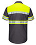 Red Kap SY80  Hi-Visibility Colorblock Ripstop Short Sleeve Work Shirt