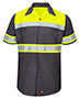 Red Kap SY80L  Hi-Visibility Colorblock Ripstop Short Sleeve Work Shirt - TALL