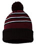Richardson 134 Unisex Stripe Pom Cuffed Beanie