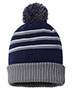 Richardson 134 Unisex Stripe Pom Cuffed Beanie