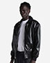 Shaka Wear SHPVB Unisex PU Leather Collared Varsity Jacket