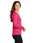 Sport-Tek® LST360LS Women Long-Sleeve Heather Contender  V-Neck Tee