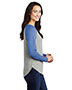 Sport-Tek LST400LS Women PosiCharge ® Long Sleeve Tri-Blend Wicking Scoop Neck Raglan Tee