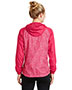 Sport-Tek® LST40 Women   Heather Colorblock Raglan Hooded Wind Jacket