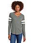 Sport-Tek ®  Ladies Halftime Stripe Long Sleeve V-Neck Tee LST6043