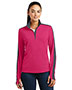 Sport-Tek® LST861 Women  Sport-Wick Textured Colorblock 1/4-Zip Pullover