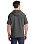 Sport-Tek ST297 Men Tri-Blend Wicking Fleece Short Sleeve Hooded Pullover