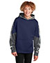Sport-Tek® YST231 Youth Sport-Wick  Mineral Freeze Fleece Colorblock Hooded Pullover