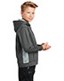 Sport-Tek® YST239 Boys Camohex Fleece Colorblock Hooded Pullover