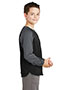 Sport-Tek® YST242 Boys Raglan Colorblock Fleece Crewneck