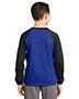 Sport-Tek® YST242 Boys Raglan Colorblock Fleece Crewneck