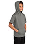 Sport-Tek YST251 Boys ® ® Youth Sport-Wick ® Fleece Short Sleeve Hooded Pullover.