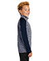 Sport-Tek YST397 Youth 4.1 oz PosiCharge Electric Heather Colorblock 1/4-Zip Pullover