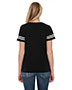 Startee Drop Ship ST1433 Women Ladies' 4.3 Oz., Cvc Striped Varsity T-Shirt